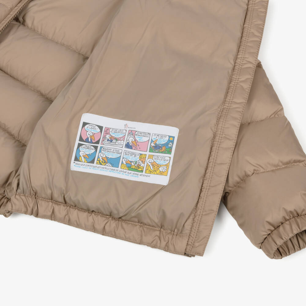 Moncler Enfant-Куртка-пуховик Vard кремовая для девочек | Childrensalon