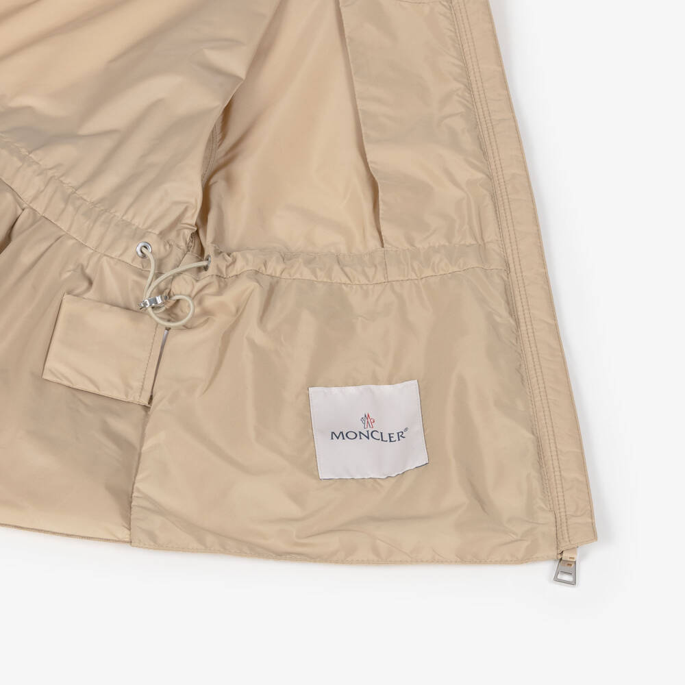 Moncler Enfant-Girls Beige Wete Water Repellent Raincoat | Childrensalon