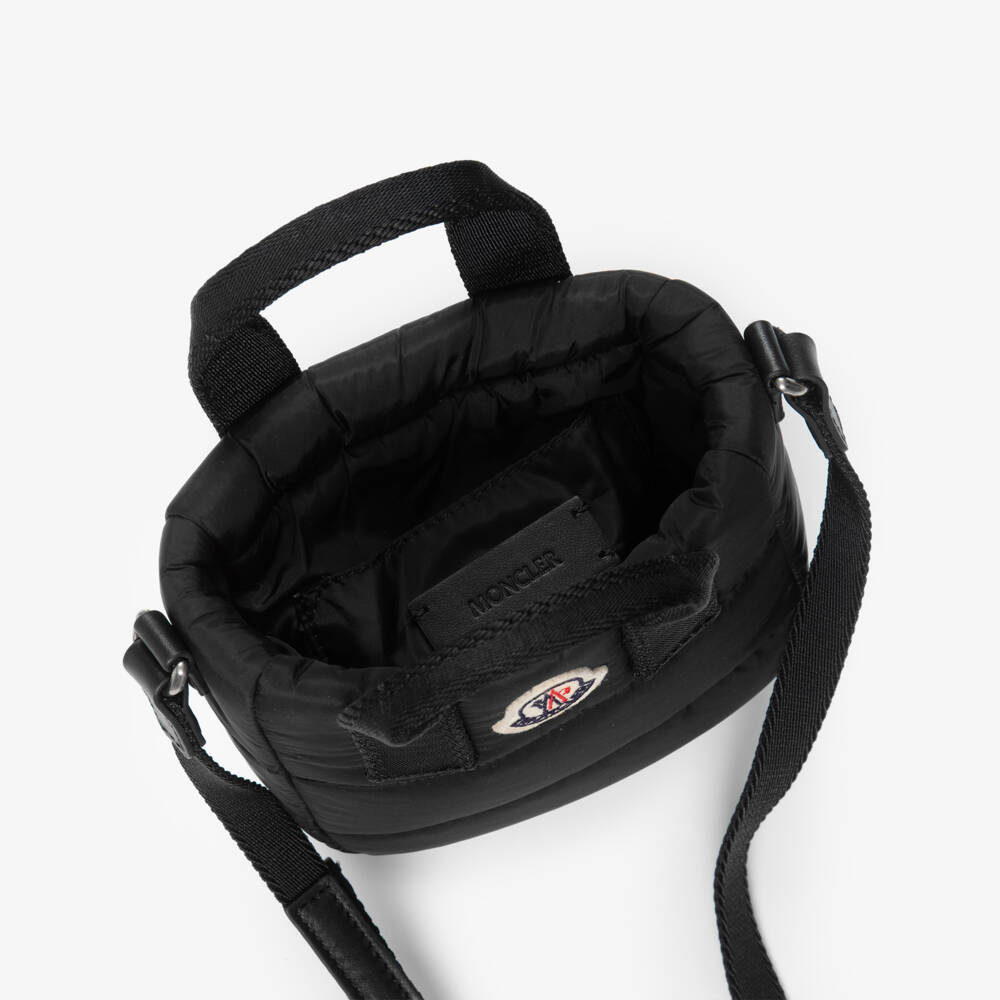 Moncler Enfant-Girls Black Baby Caradoc Tote Bag (15cm) | Childrensalon