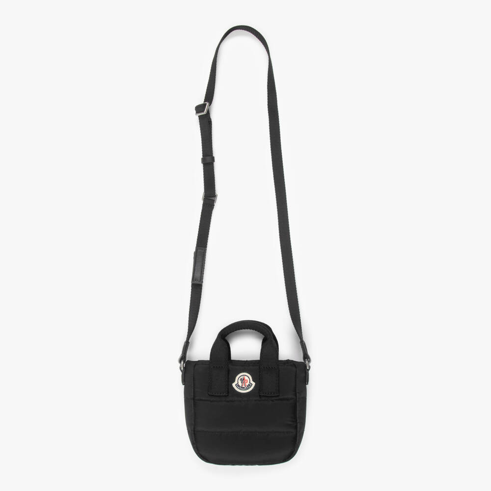 Moncler Enfant-Girls Black Baby Caradoc Tote Bag (15cm) | Childrensalon