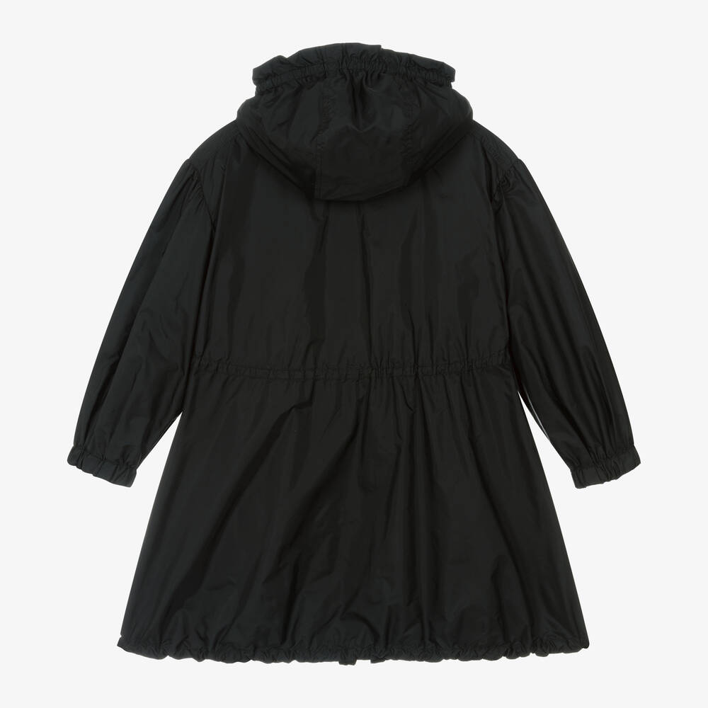 Moncler Enfant-Girls Black Bessie Long Coat | Childrensalon