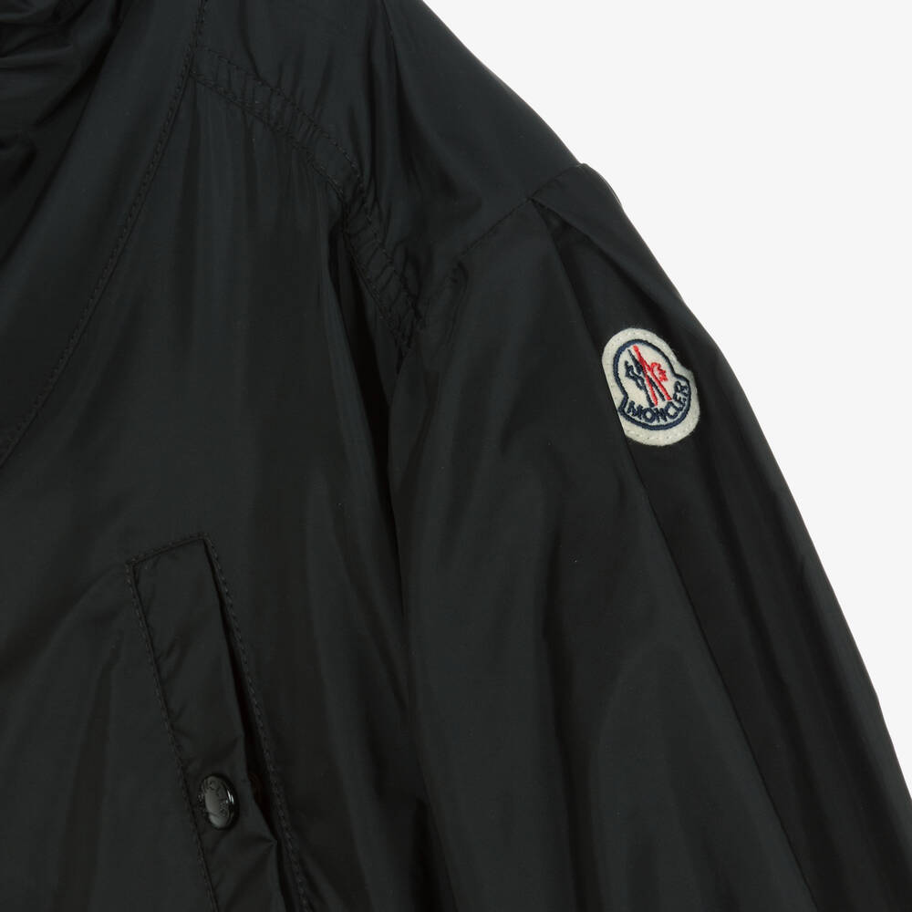 Moncler Enfant-Girls Black Bessie Long Coat | Childrensalon