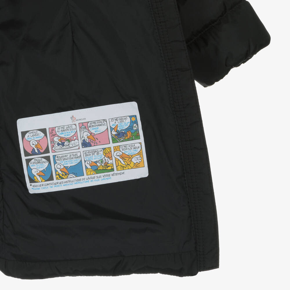 Moncler Enfant-Girls Black Charpal Down Padded Puffer Coat | Childrensalon