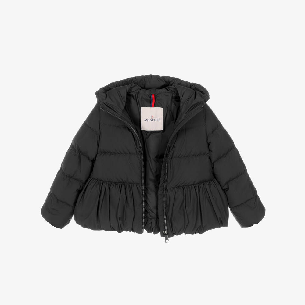 Moncler Enfant-Girls Black Elizaveta Hooded Down Jacket | Childrensalon