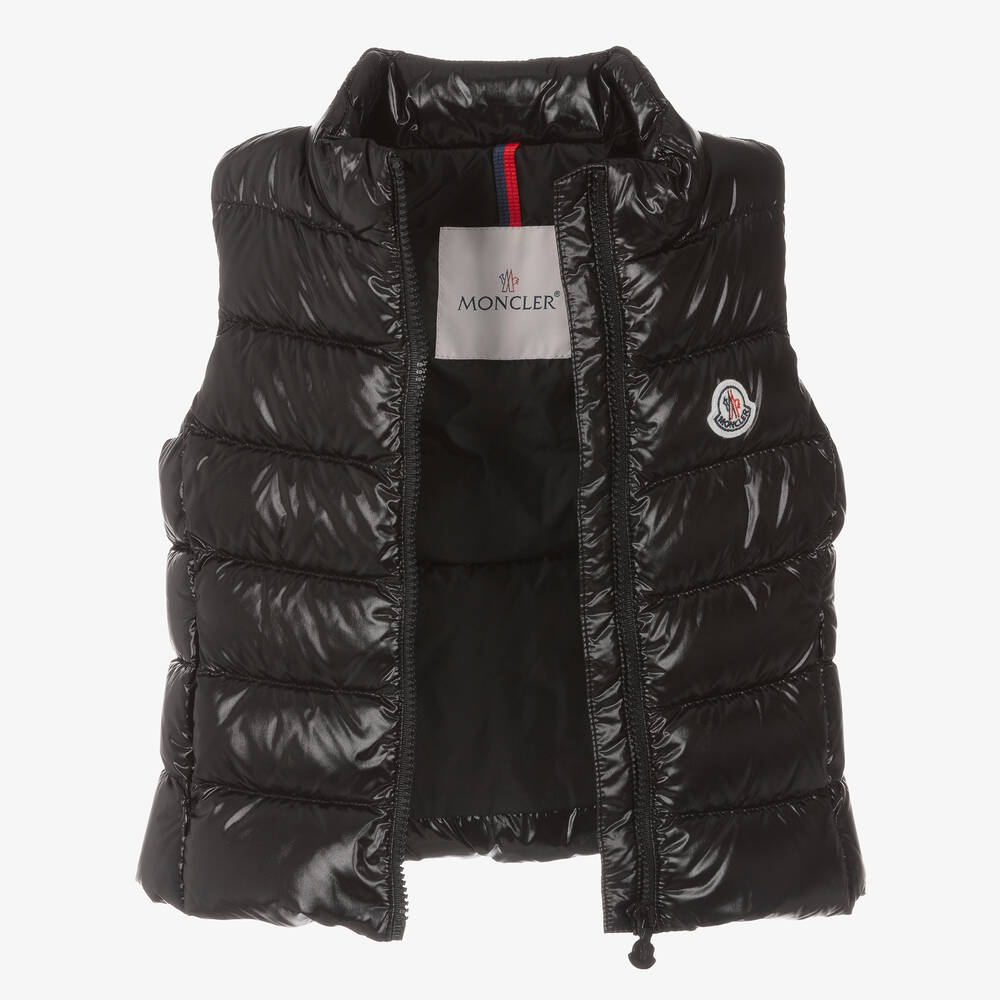 Moncler Enfant-Girls Black Ghany Down Padded Gilet | Childrensalon