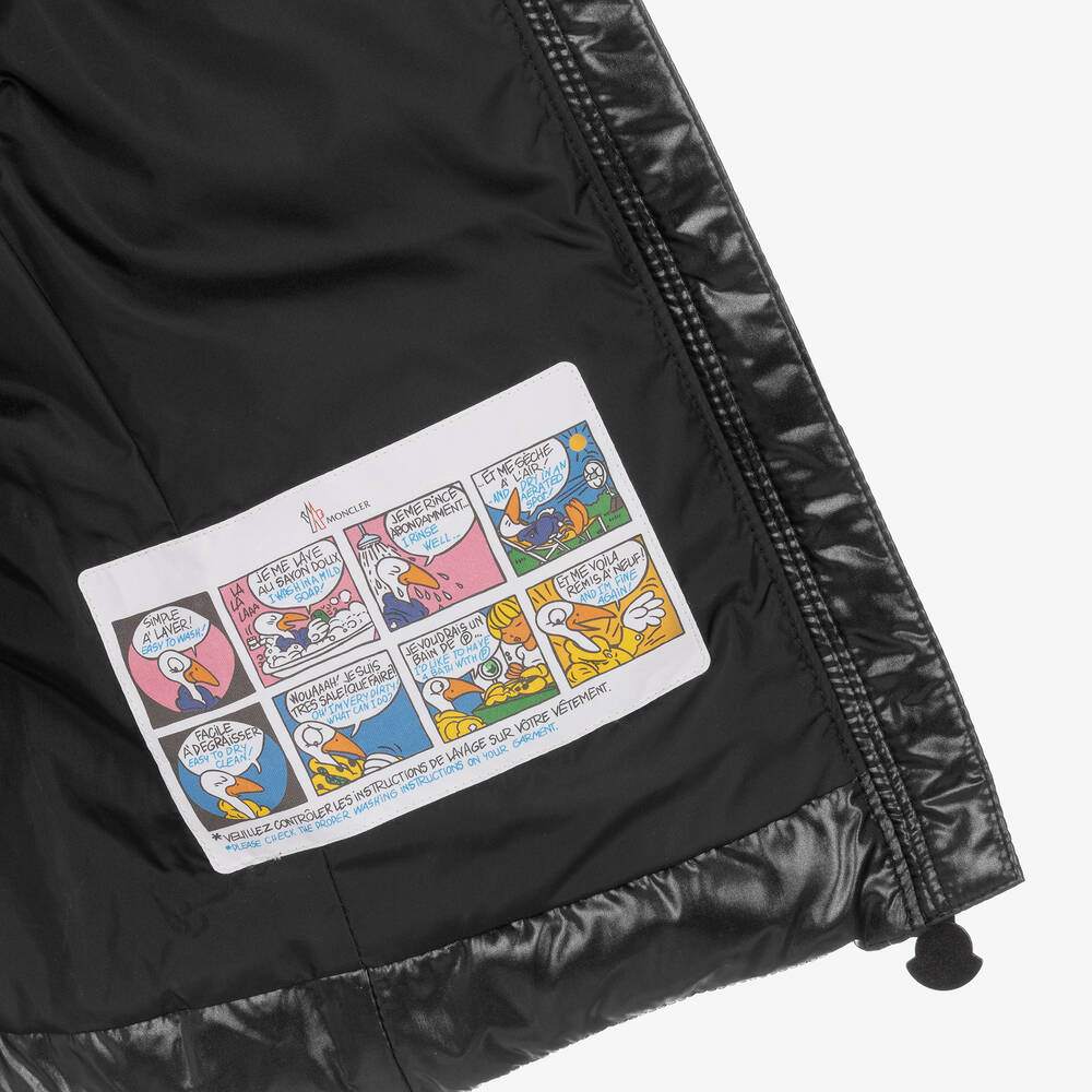 Moncler Enfant-Girls Black Ghany Down Padded Gilet | Childrensalon
