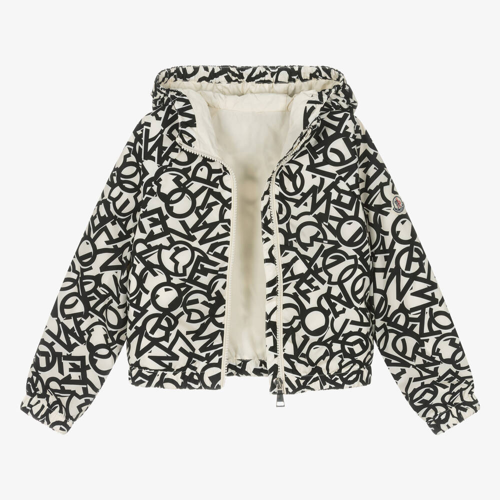 Moncler Enfant-Girls Black & Ivory Maisha Jacket | Childrensalon