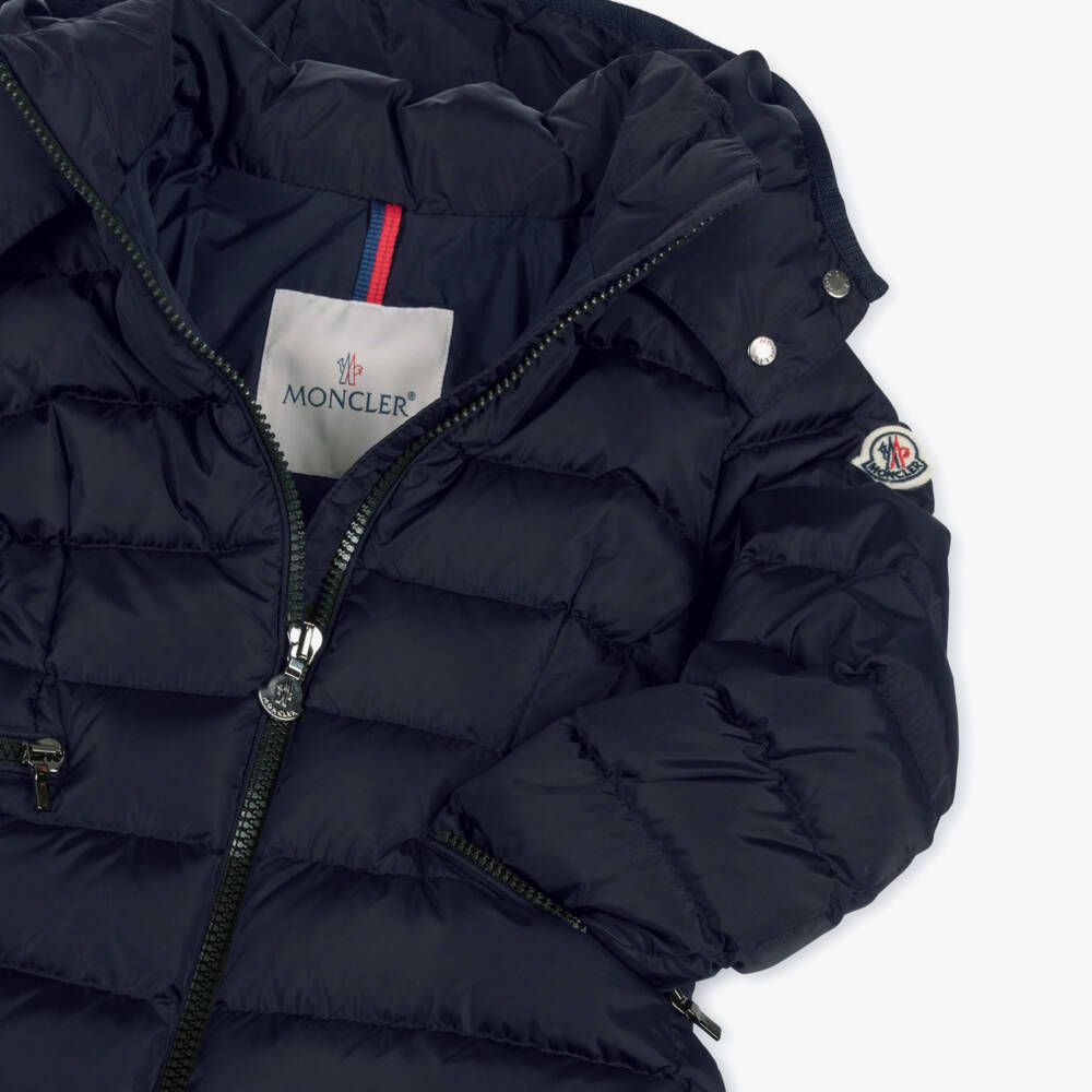 Moncler Enfant-Girls Blue Charpal Down Padded Puffer Coat | Childrensalon