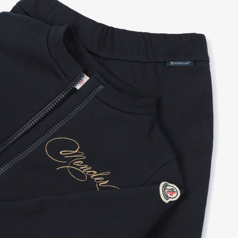 Moncler Enfant-Girls Blue Cotton Tracksuit | Childrensalon