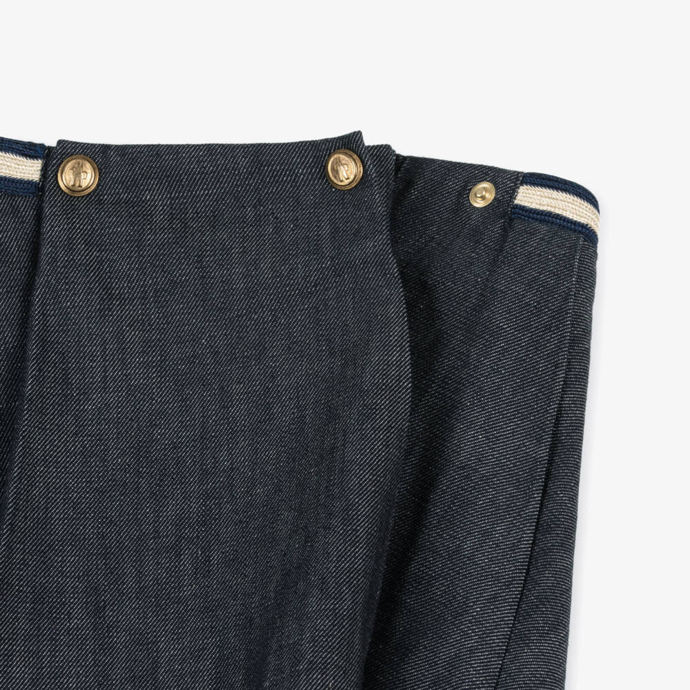 Moncler Enfant-Girls Blue Denim Skirt | Childrensalon