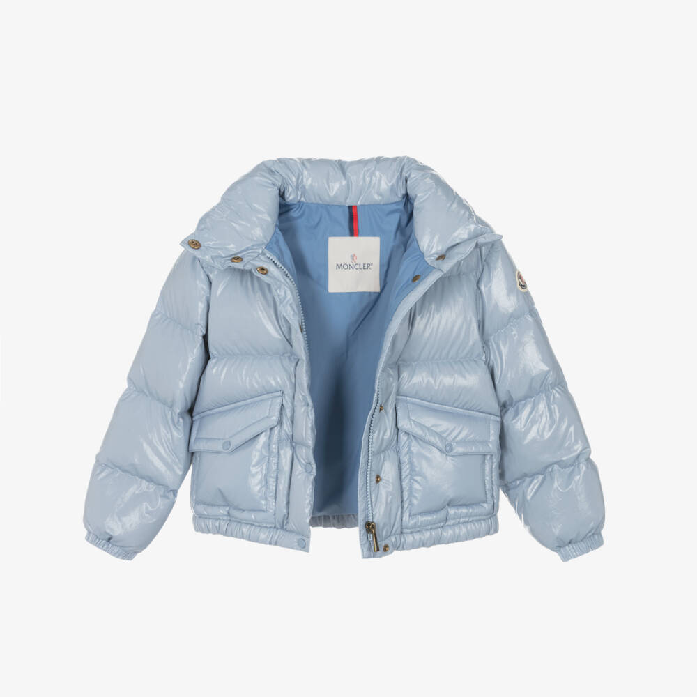 Moncler Enfant-Girls Blue Down Padded Puivert Jacket | Childrensalon