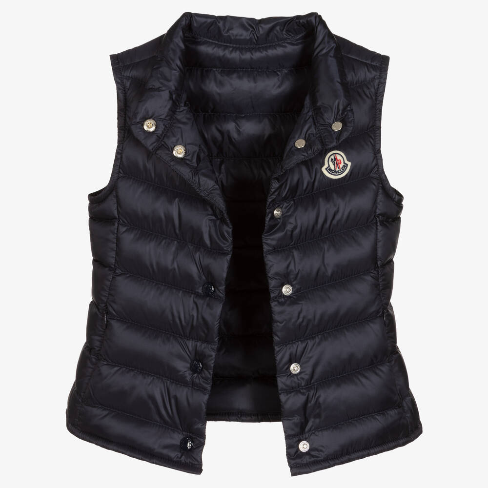 Moncler Enfant-جيليه مبطن بريش لون أزرق | Childrensalon