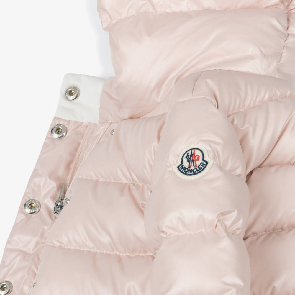 Moncler Enfant-Girls Blush Pink Tazui Down Padded Jacket | Childrensalon