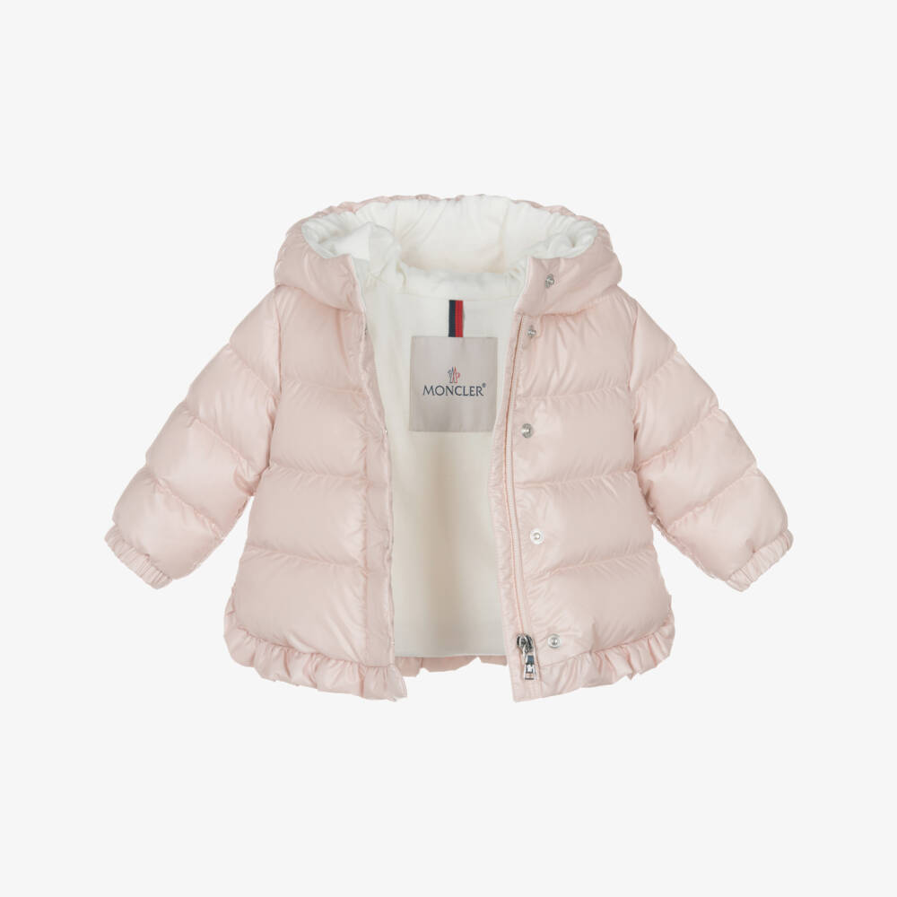 Moncler Enfant-Girls Blush Pink Tazui Down Padded Jacket | Childrensalon