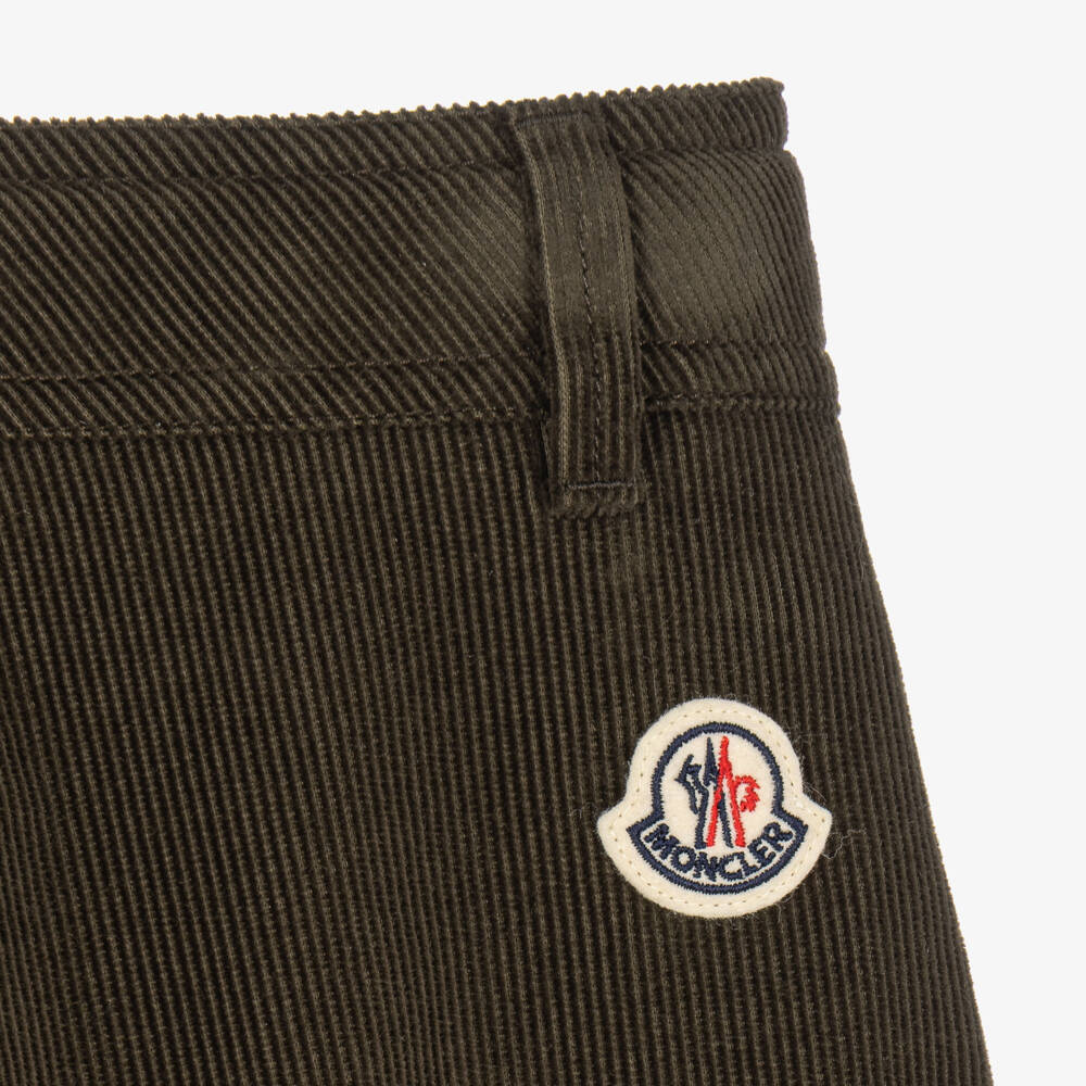 Moncler Enfant-Girls Chocolate Brown Wide Leg Corduroy Trousers | Childrensalon