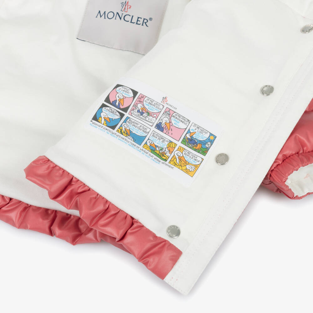 Moncler Enfant-Girls Coral Pink Tazui Down Padded Jacket | Childrensalon