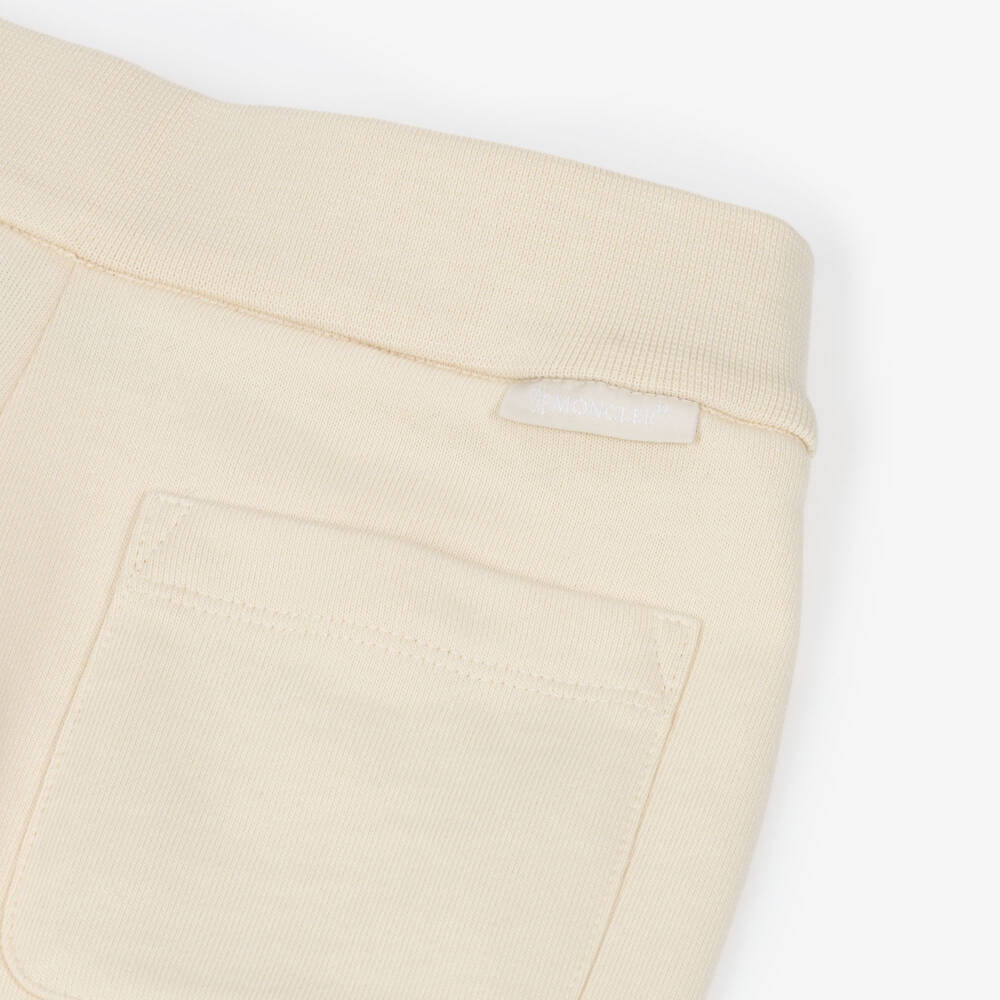 Moncler Enfant-Girls Dark Ivory Cotton Tracksuit with Tonal Branding | Childrensalon