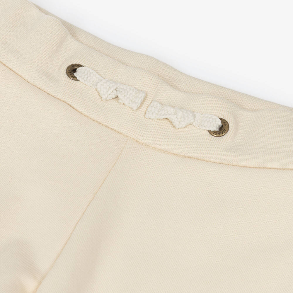 Moncler Enfant-Girls Dark Ivory Cotton Tracksuit with Tonal Branding | Childrensalon