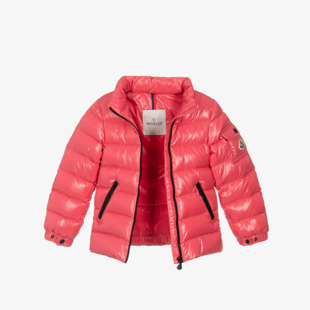 Moncler Enfant-Куртка пуховая розовая для девочек | Childrensalon