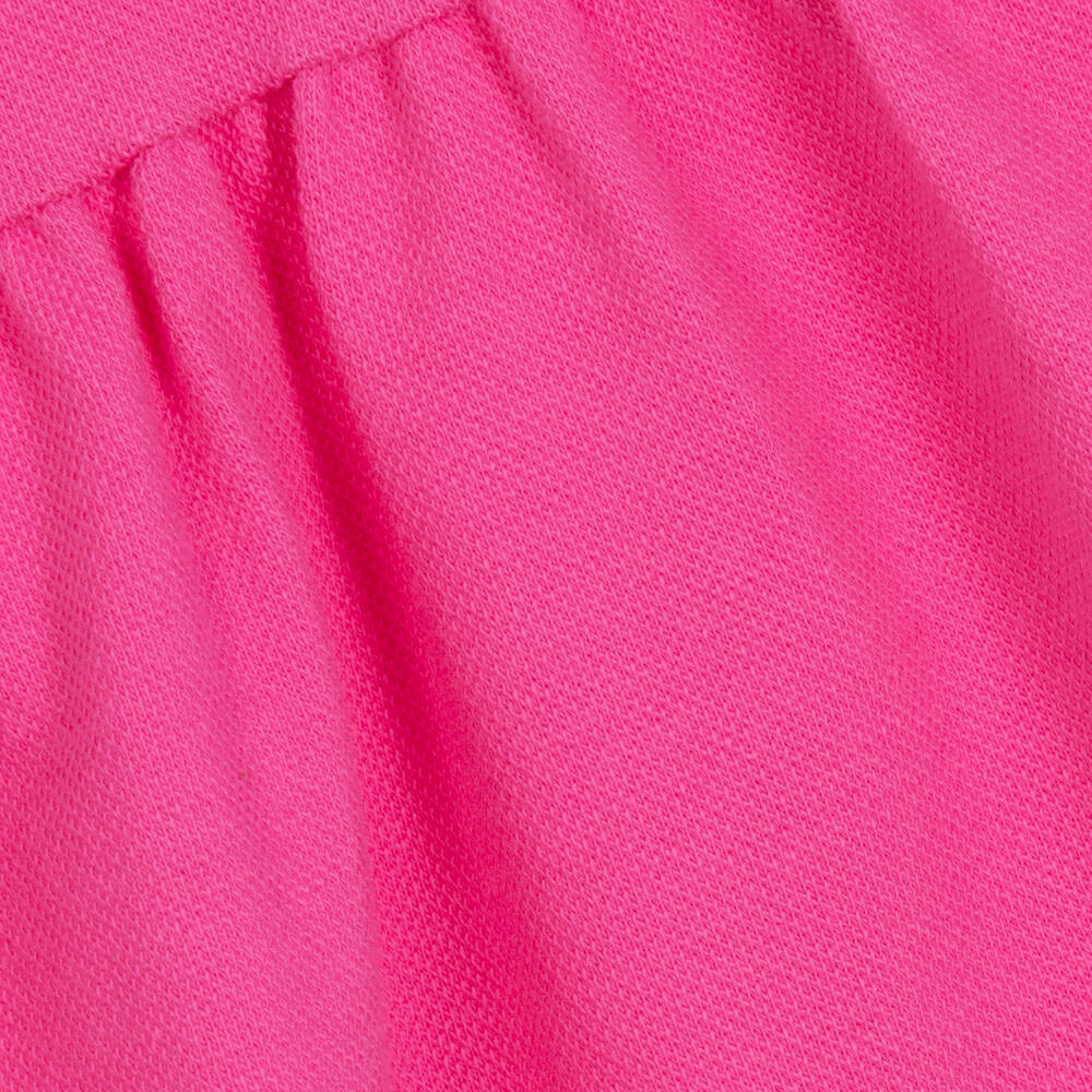 Moncler Enfant-Girls Fuchsia Pink Logo Polo Dress | Childrensalon