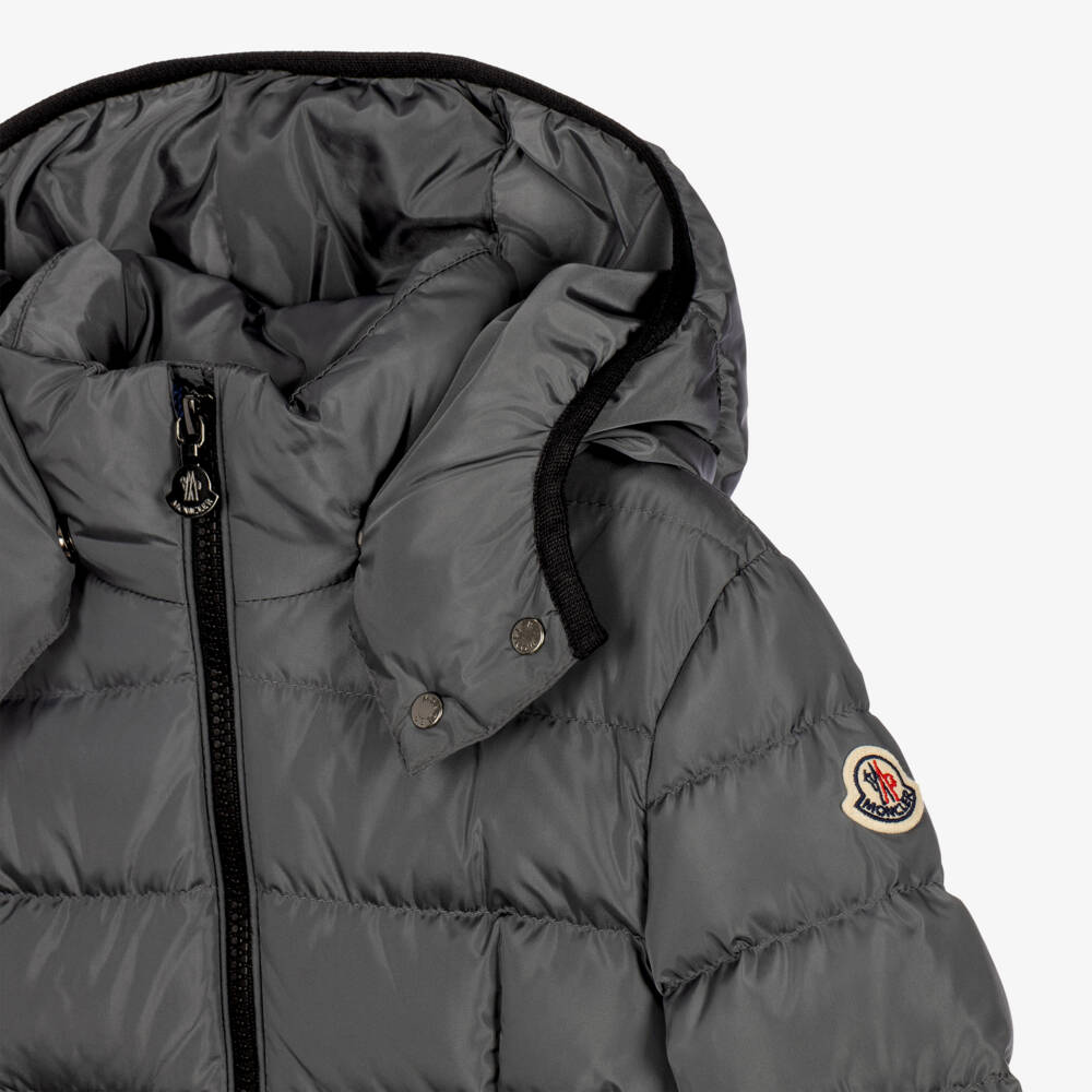Moncler Enfant-Girls Grey Charpal Puffer Coat | Childrensalon