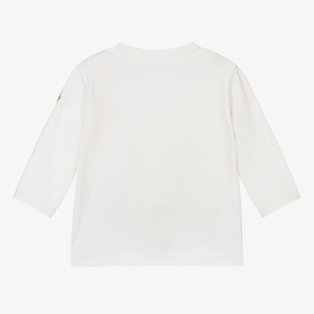 Moncler Enfant-Girls Ivory Cotton Bear Top | Childrensalon