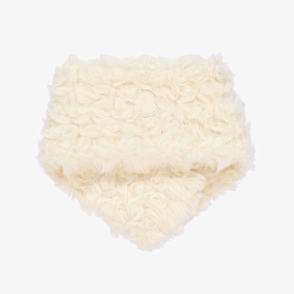 Moncler Enfant-Girls Ivory Faux Fur Neck Warmer | Childrensalon