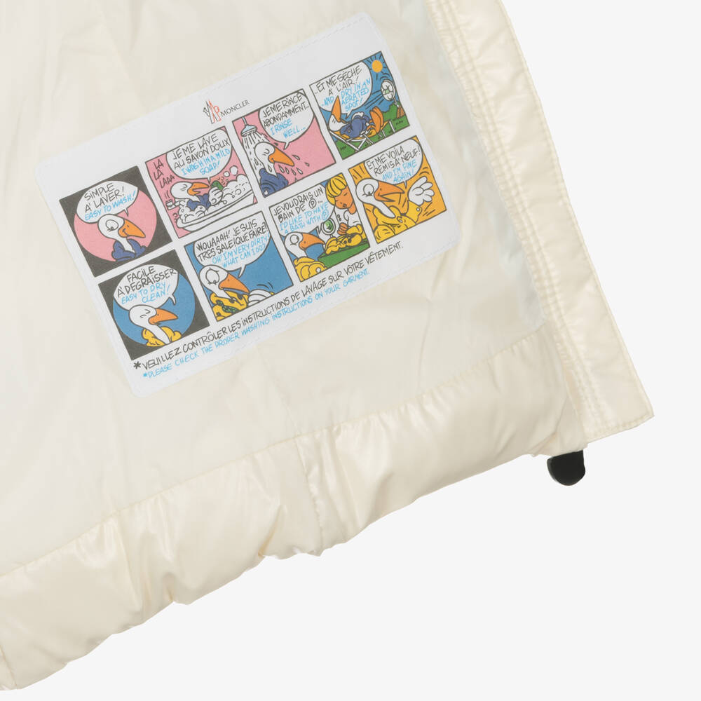 Moncler Enfant-Girls Ivory Ghany Down Padded Gilet | Childrensalon