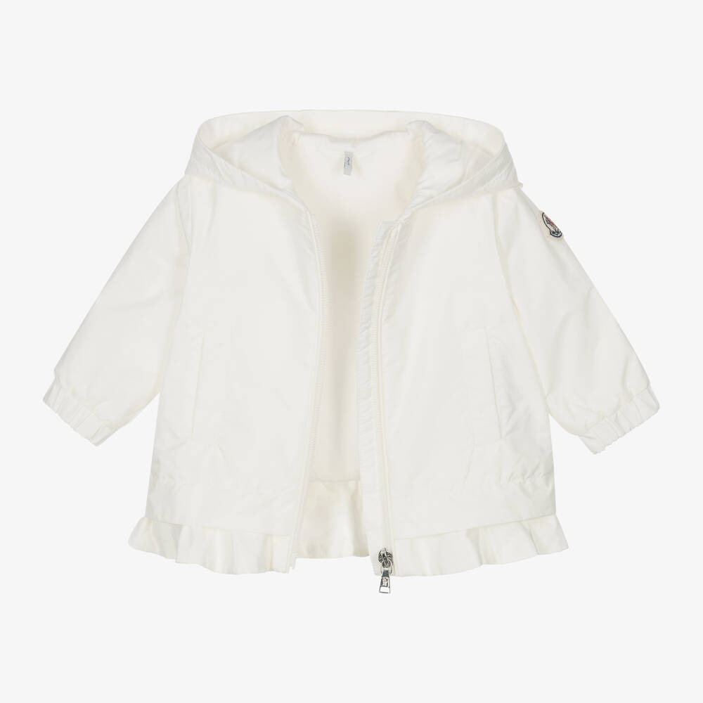 Moncler Enfant-Girls Ivory Hooded Dana Jacket | Childrensalon