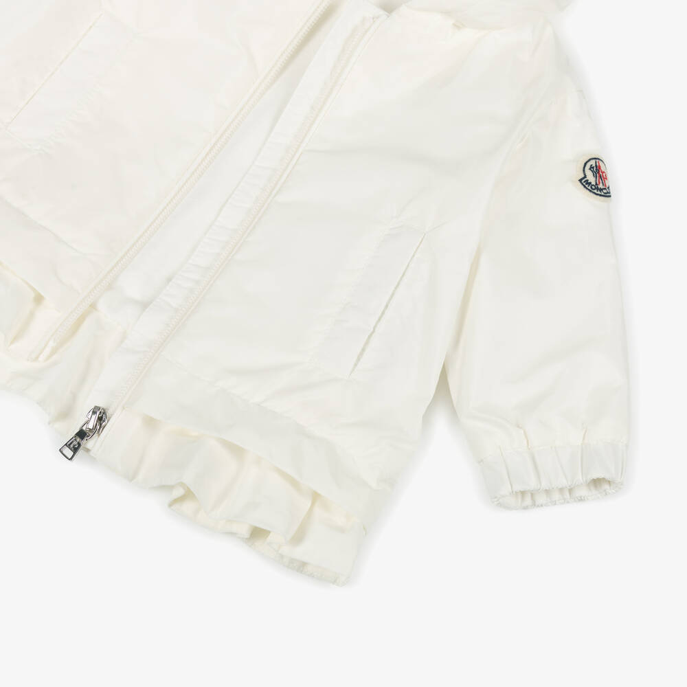 Moncler Enfant-Girls Ivory Hooded Dana Jacket | Childrensalon