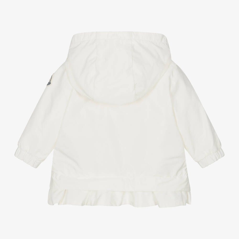 Moncler Enfant-Girls Ivory Hooded Dana Jacket | Childrensalon