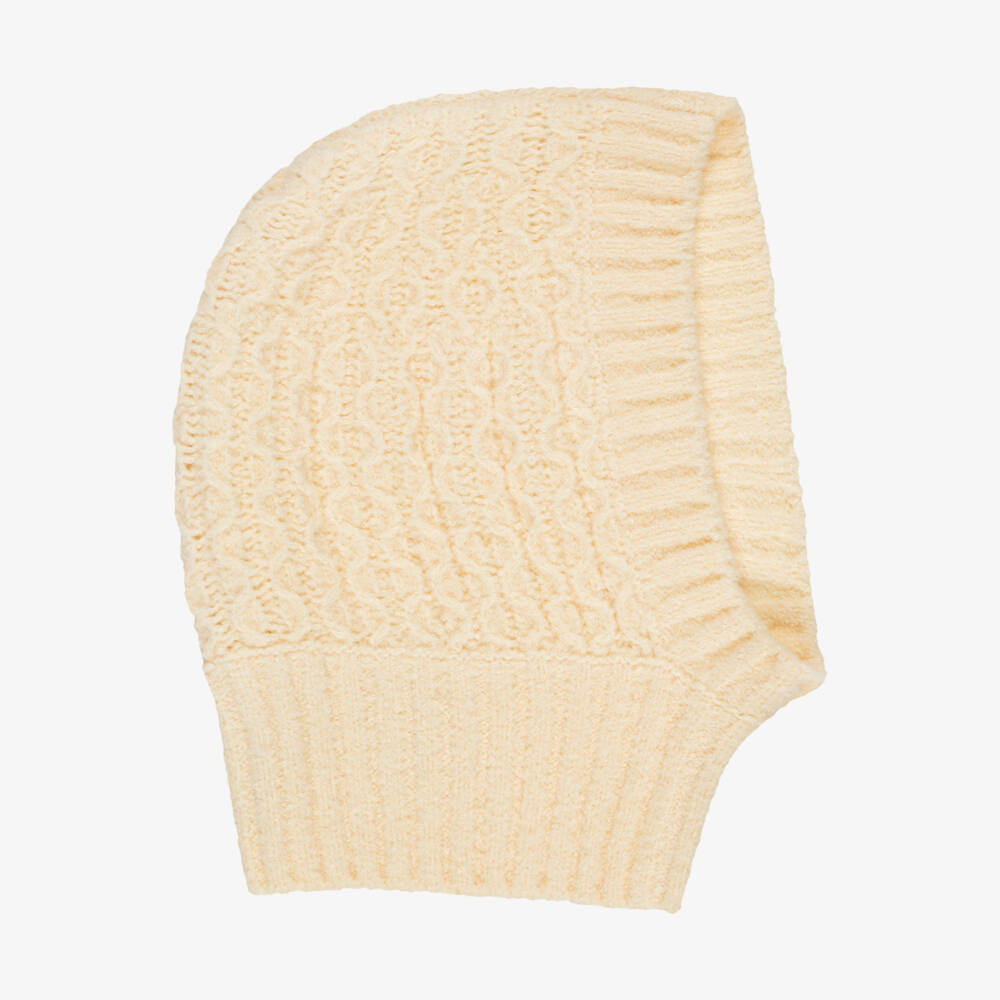 Moncler Enfant-Girls Ivory Knitted Balaclava | Childrensalon