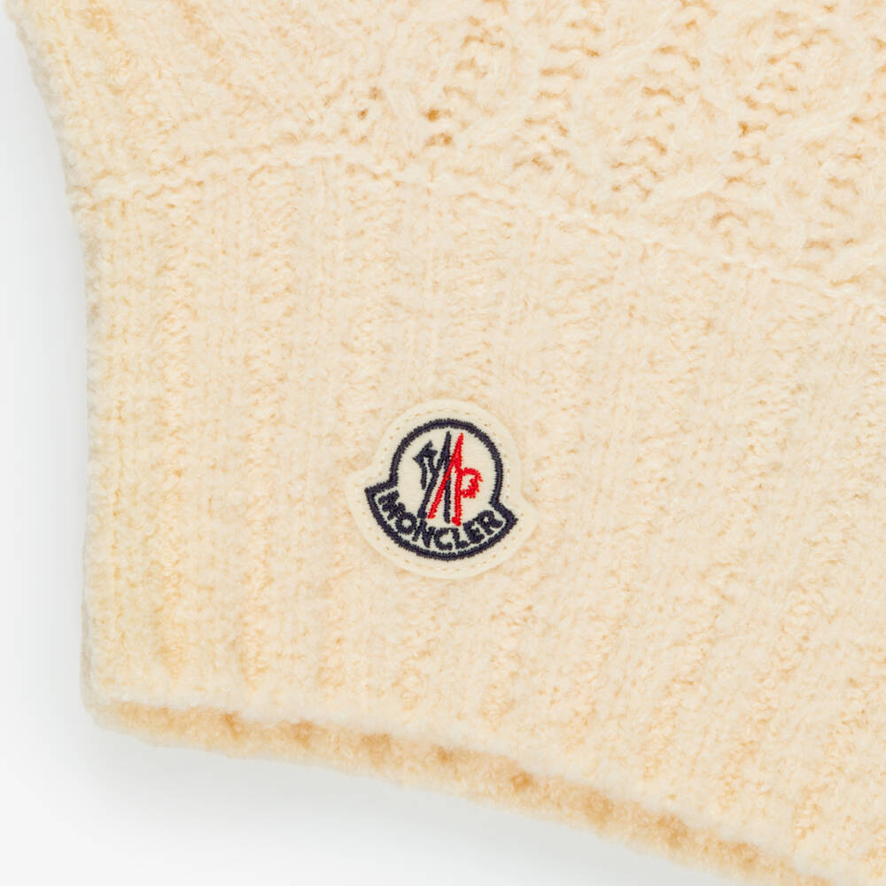 Moncler Enfant-Girls Ivory Knitted Balaclava | Childrensalon