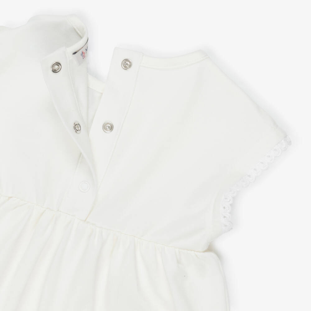 Moncler Enfant-Girls Ivory & Pale Yellow Cotton Shorts Set | Childrensalon
