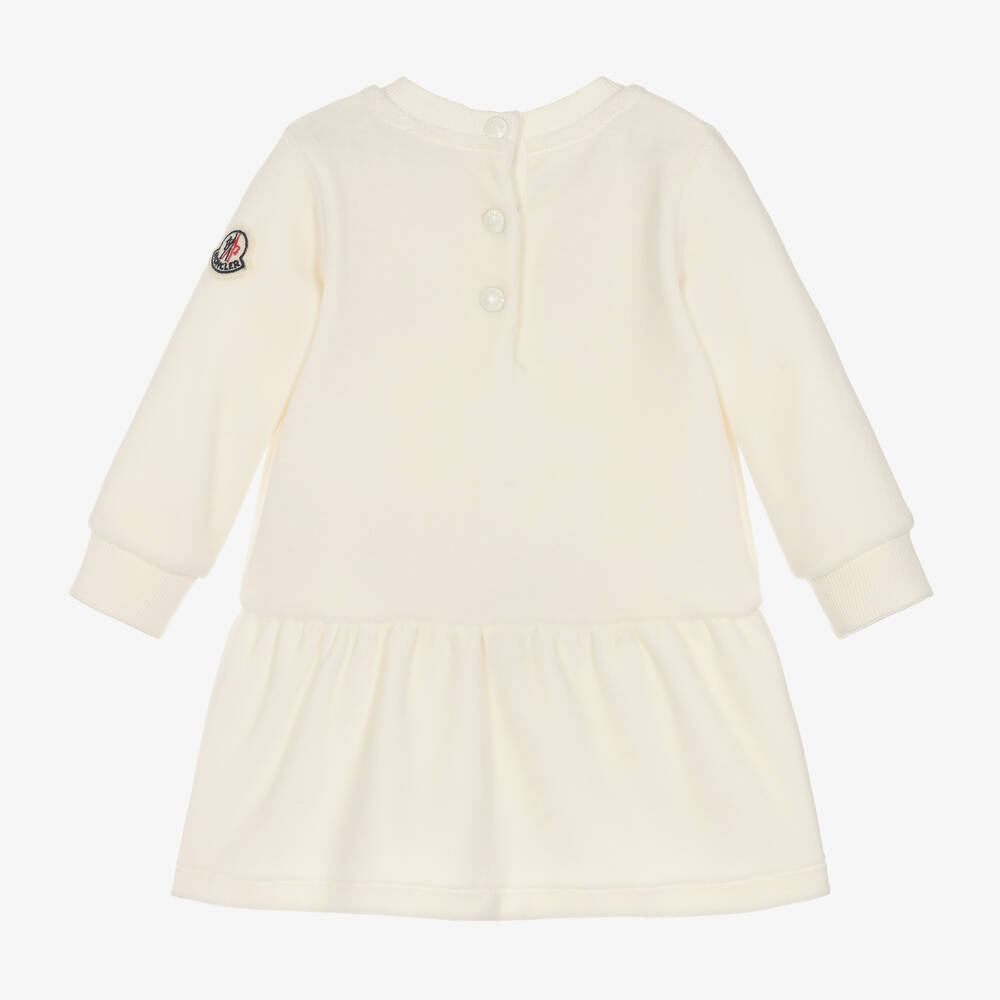 Moncler Enfant-فستان مخمل لون عاجي | Childrensalon
