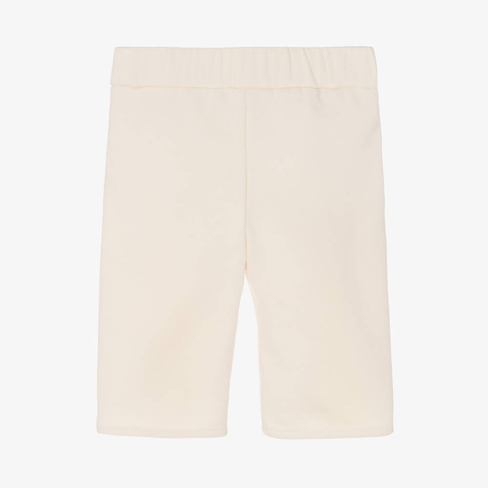 Moncler Enfant-بنطلون بأرجل واسعة قطن لون عاجي للبنات | Childrensalon