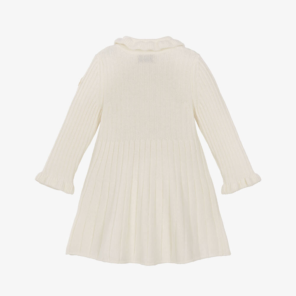 Moncler Enfant-Girls Ivory Wool & Cashmere Knit Dress | Childrensalon