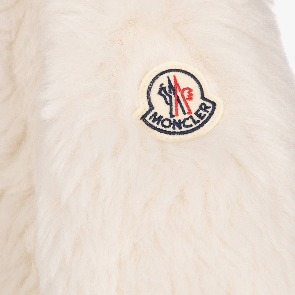 Moncler Enfant-Girls Ivory Wrenna Teddy Hooded Parka | Childrensalon