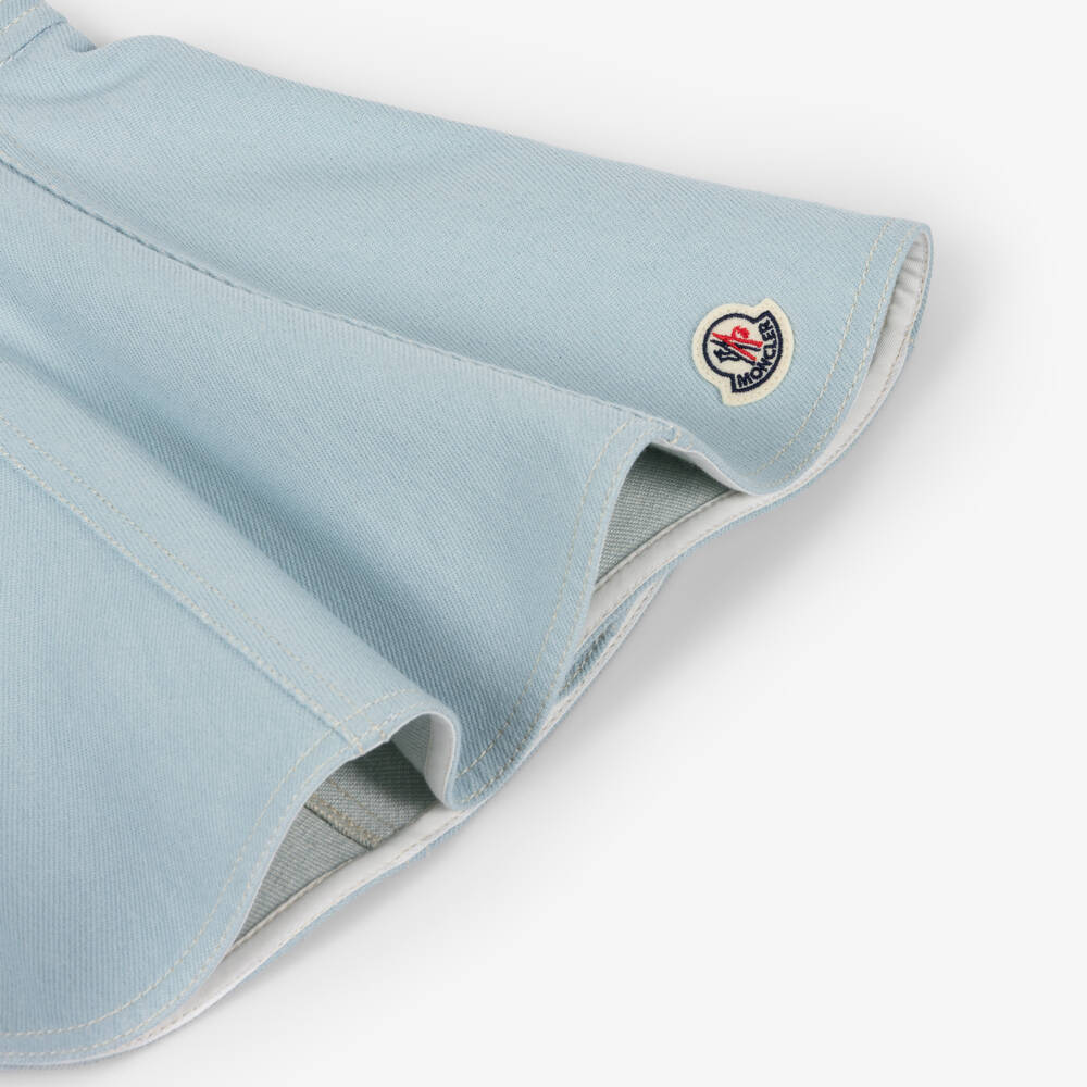 Moncler Enfant-Girls Light Blue Denim Skirt | Childrensalon