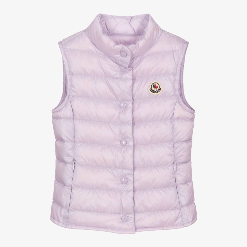 Moncler Enfant-Girls Lilac Purple Liane Down Padded Gilet | Childrensalon