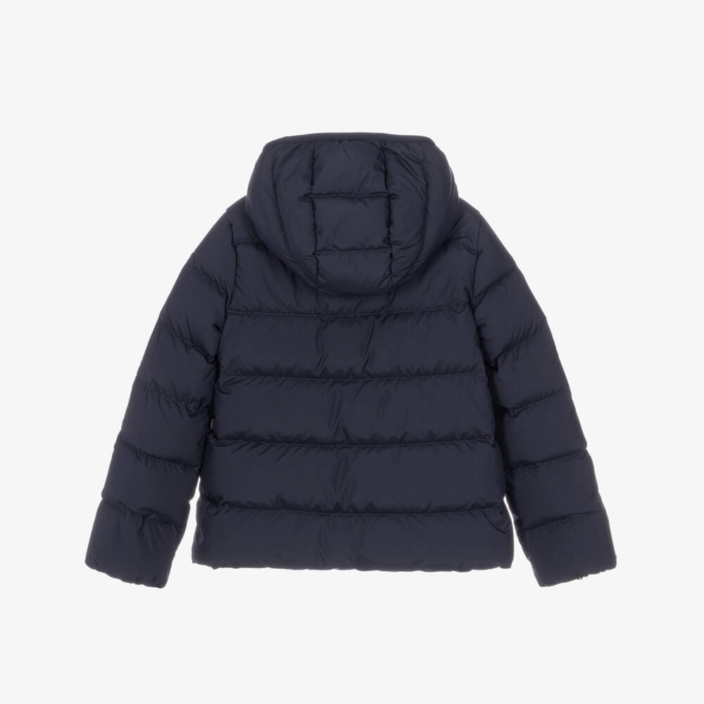Moncler Enfant-Girls Navy Blue Beulah Hooded Down Jacket | Childrensalon