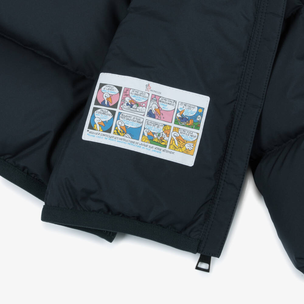 Moncler Enfant-Куртка синяя пуховая Cermasa для девочек | Childrensalon