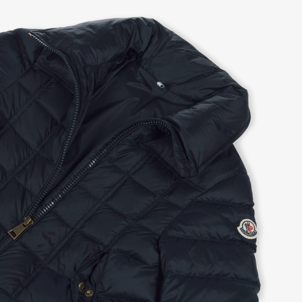 Moncler Enfant-Girls Navy Blue Down Padded Ayfer Jacket | Childrensalon