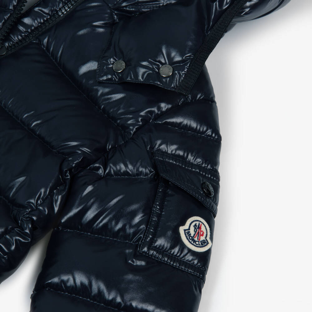 Moncler Enfant-Пуховик синий с пуховым утеплителем Moka для девочек | Childrensalon
