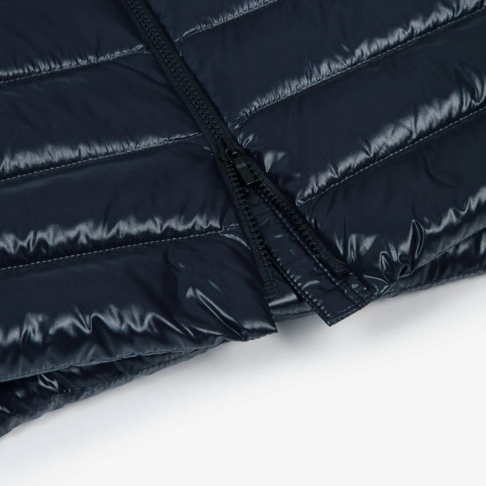 Moncler Enfant-Пуховик синий с пуховым утеплителем Moka для девочек | Childrensalon