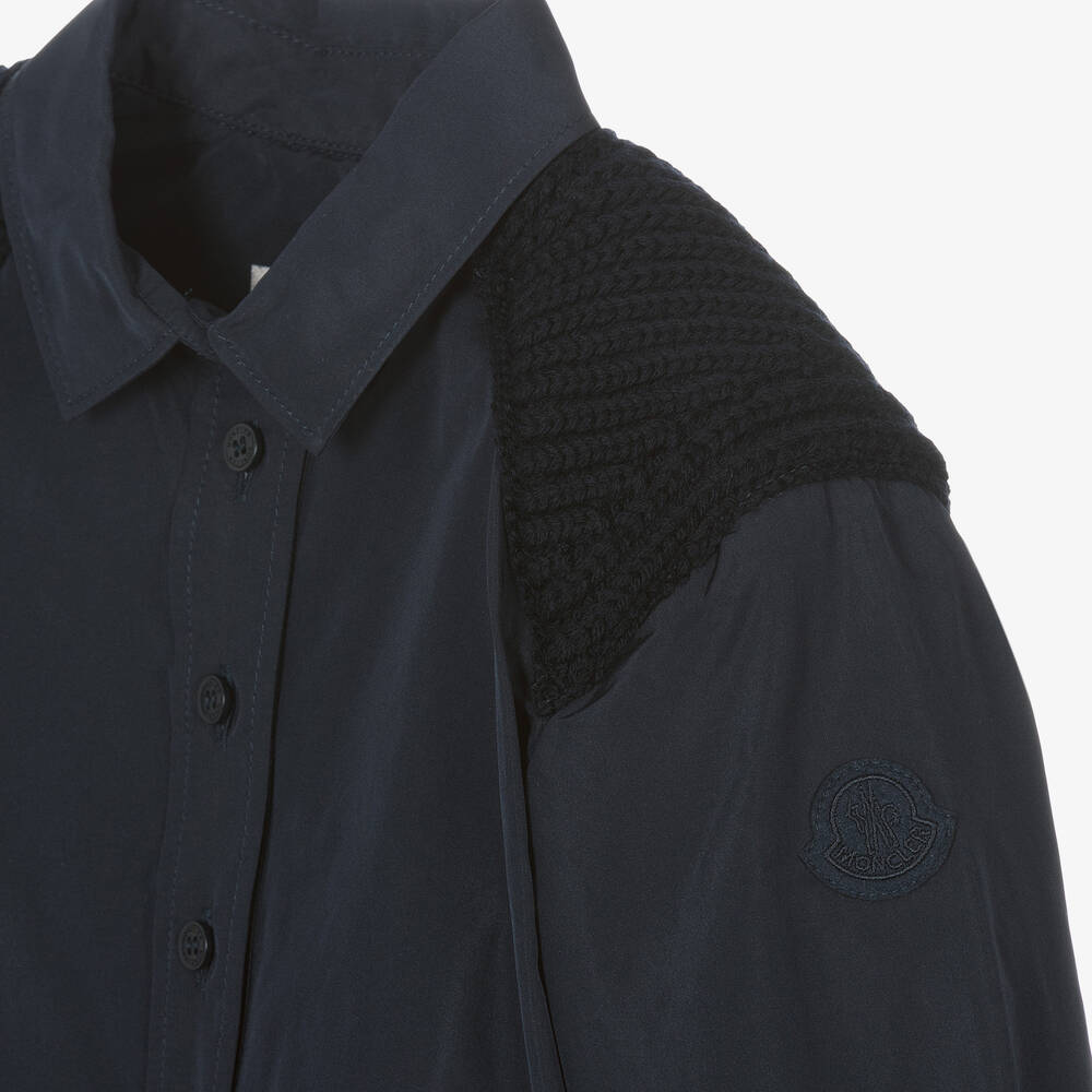 Moncler Enfant-Girls Navy Blue Dress | Childrensalon