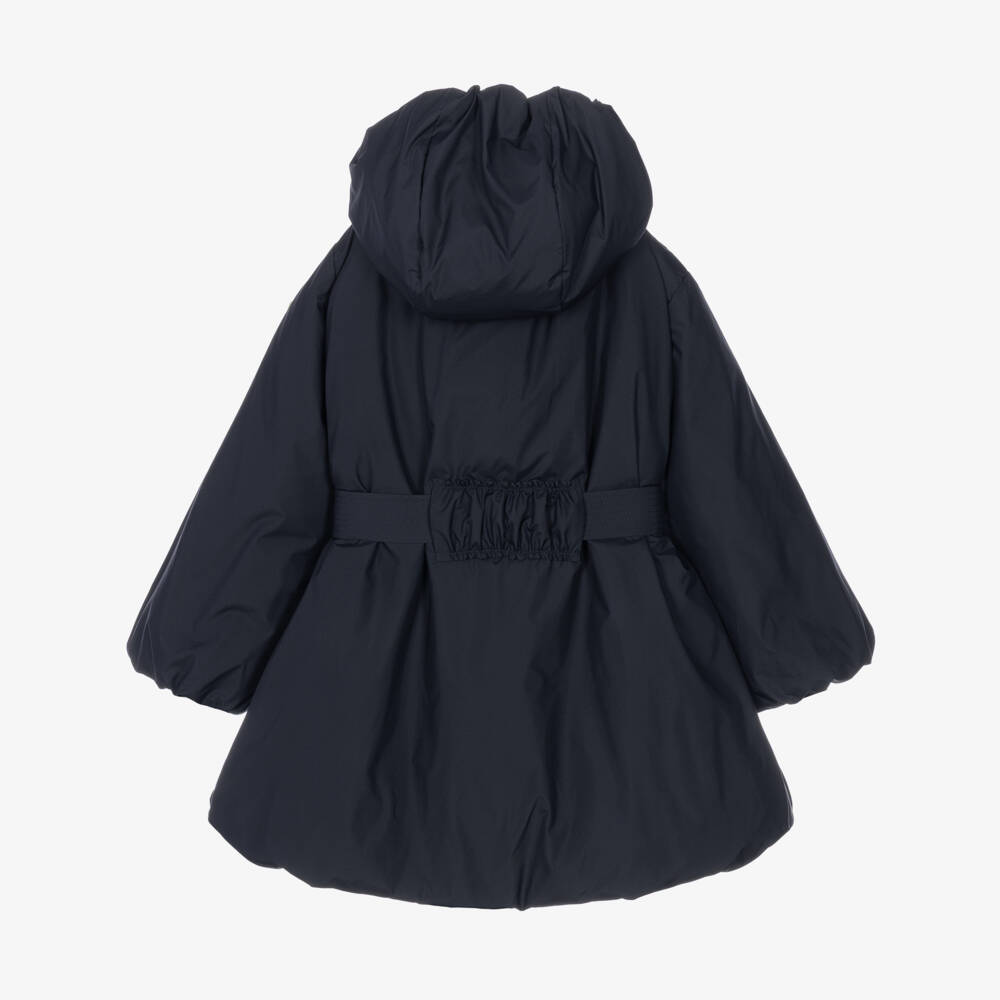 Moncler Enfant-Girls Navy Blue Seble Hooded Down Coat | Childrensalon