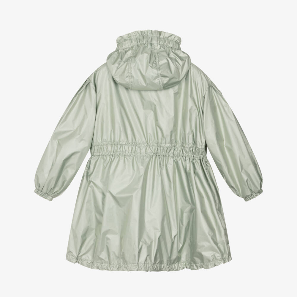 Moncler Enfant-Плащ с капюшоном светло-зеленый для девочек Afet | Childrensalon
