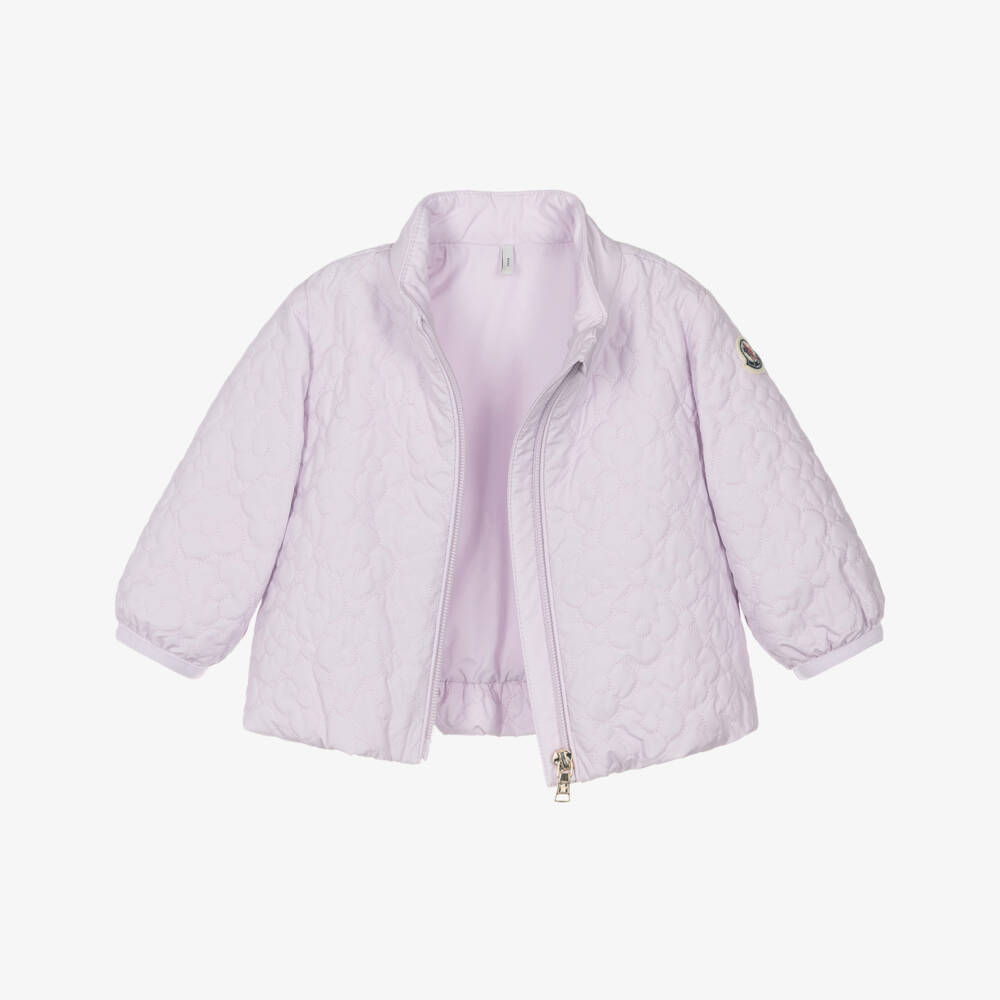 Moncler Enfant-Girls Pale Lilac Quilted Nadide Jacket | Childrensalon