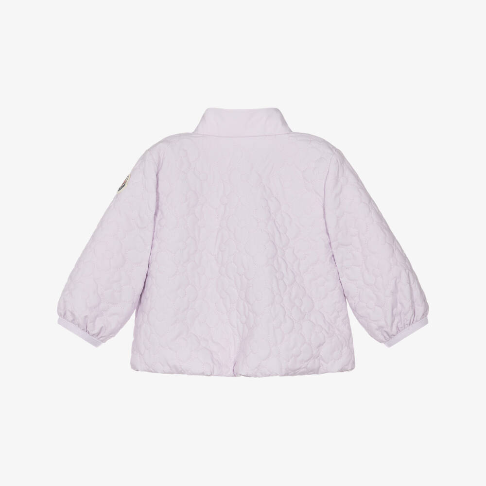 Moncler Enfant-Girls Pale Lilac Quilted Nadide Jacket | Childrensalon